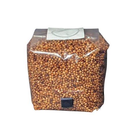 milo grain spawn bag with injection port